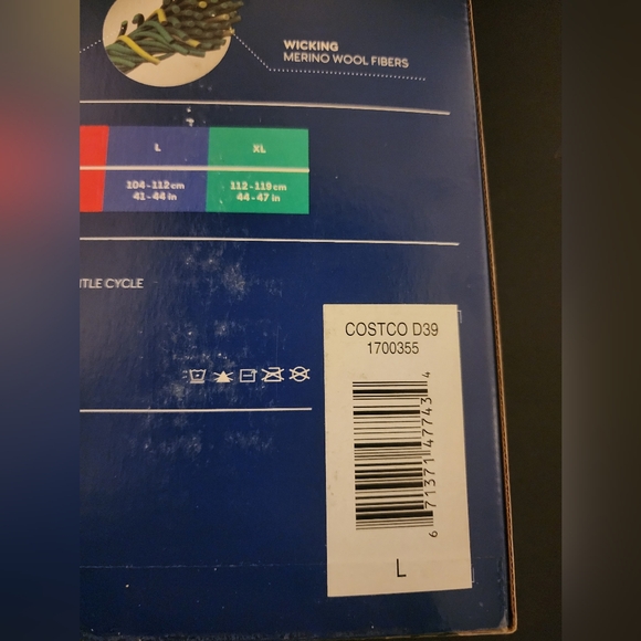 NWT, Paradox Men's LG Merino Wool Blend Performance Base Layer Long Sleeve Black - Picture 4 of 8